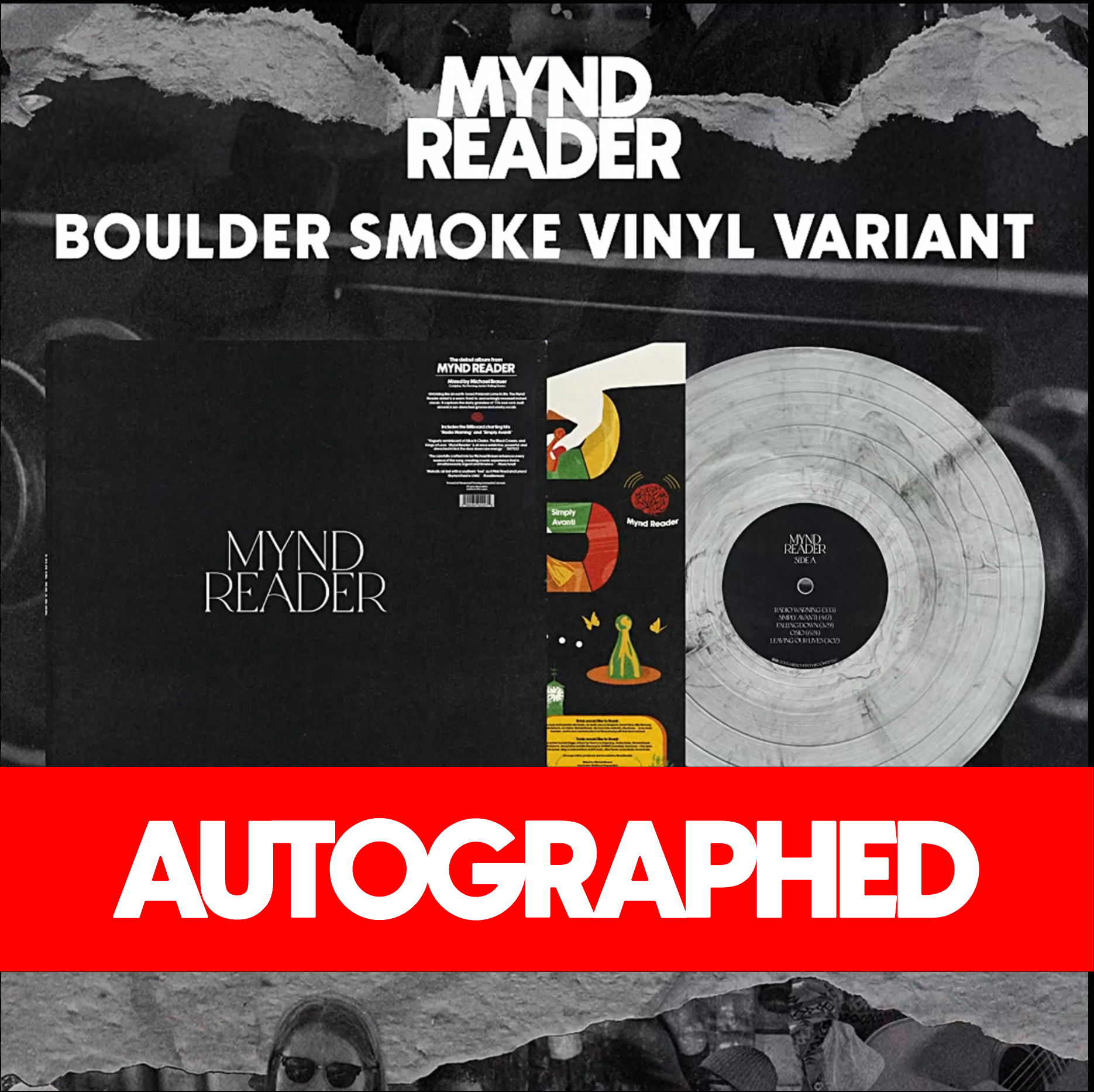 MYND READER – AUTOGRAPHED 180g LIMITED EDITION BOULDER SMOKE VARIANT